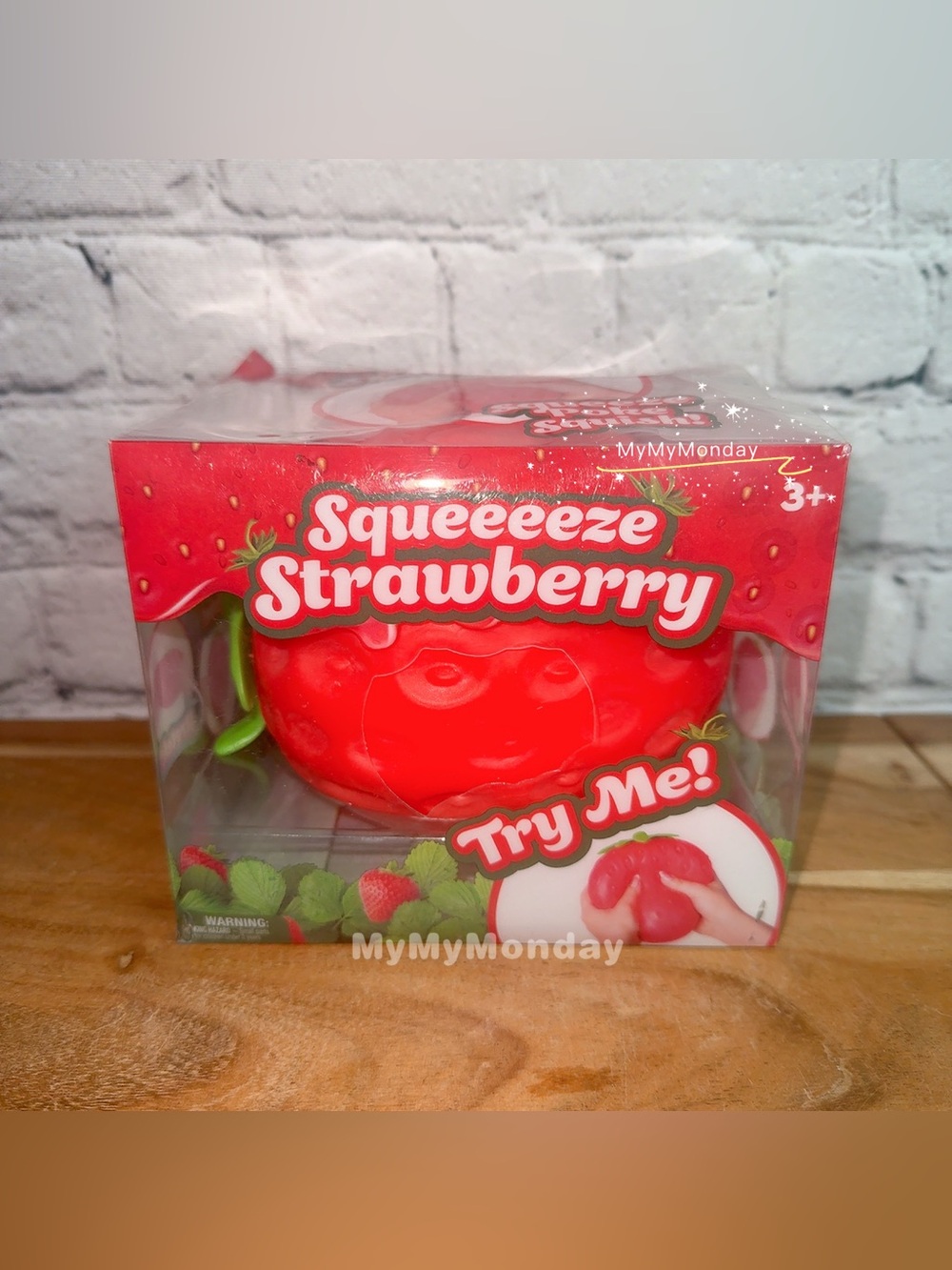 Sunny Days Giant Squeezy Strawberry Squishy Toy